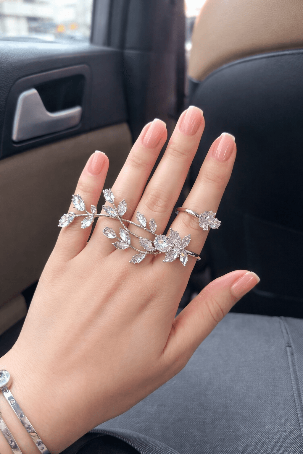 Floral Hand Ring - Image 2