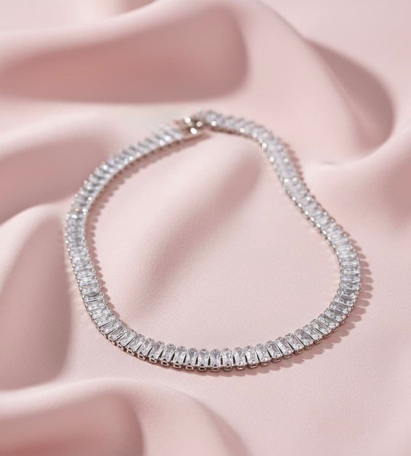 Tennis Silver Necklace