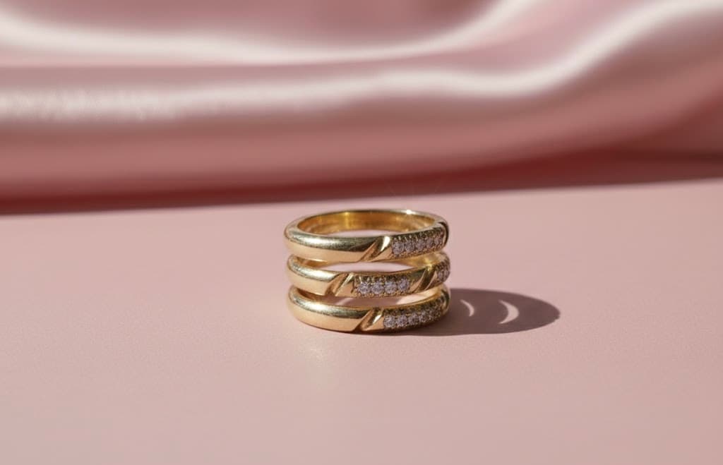 Multi-Layer Gold Plated Ring - Image 3