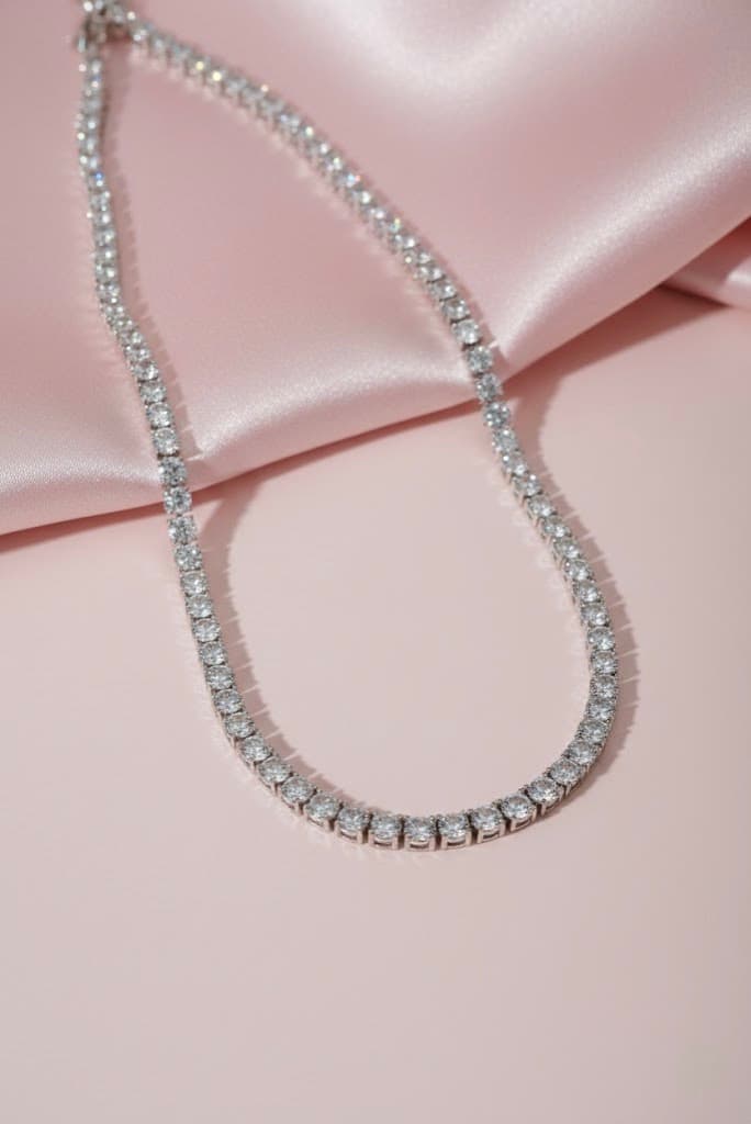 Tennis Silver Necklace - Image 2