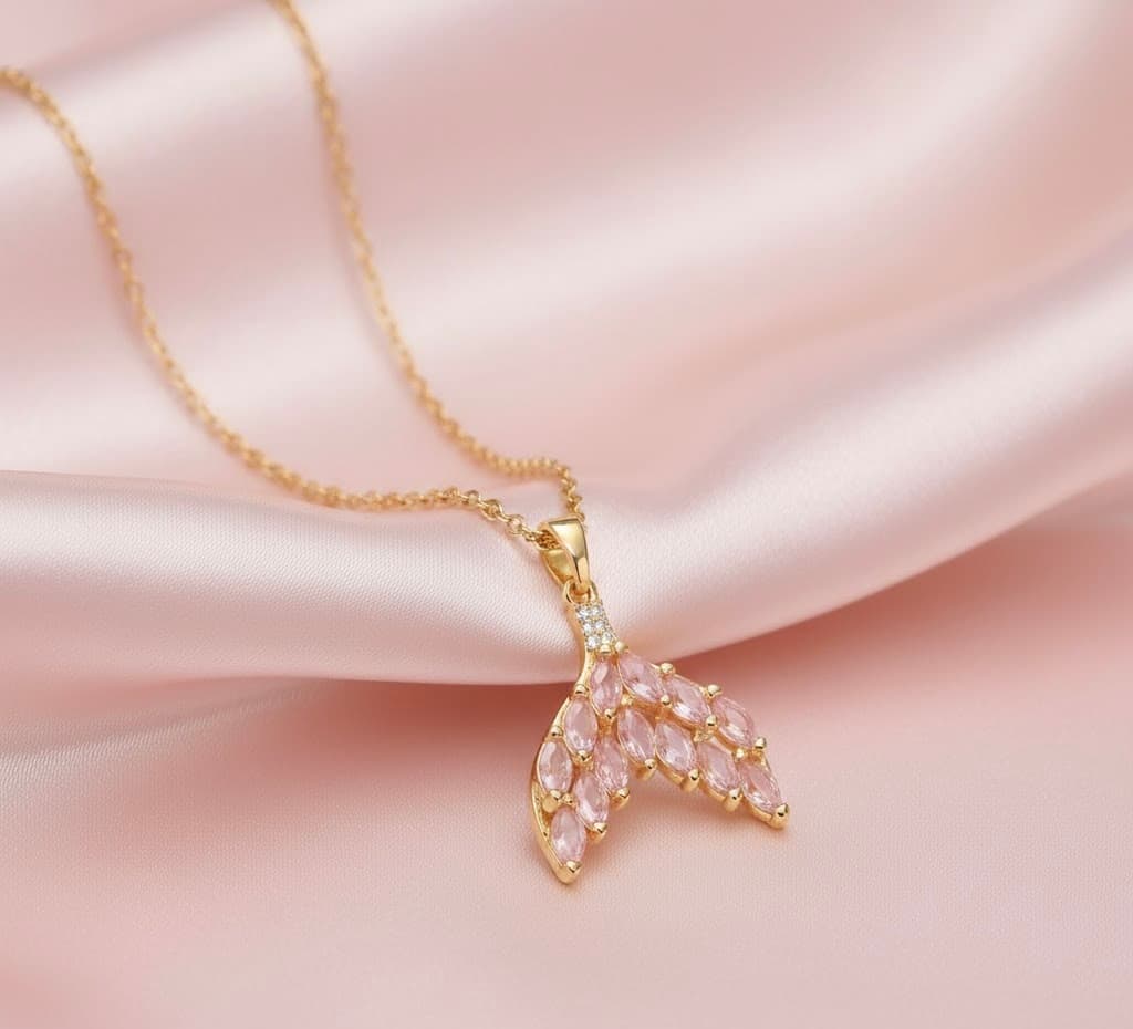 Mermaid Pink Tail Necklace