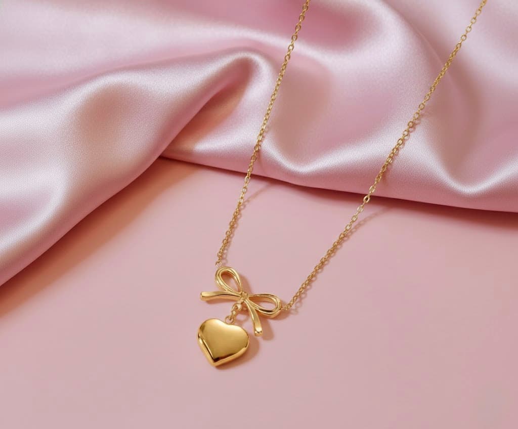 Bow-Heart Necklace