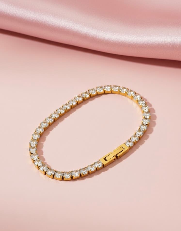 Tennis Gold Bracelet
