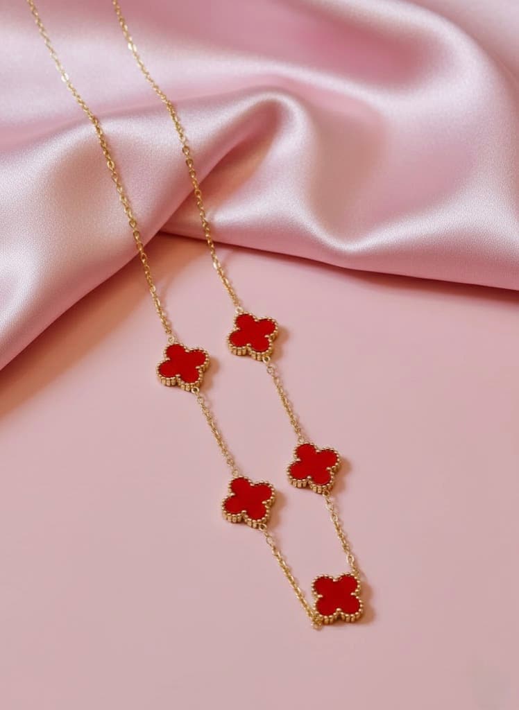 Van Cleef Red Necklace